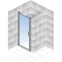 Schulte Drehtür Toura Nische Pendelbar Schwarz 200 X 90 Cm Klar Hell Anschlag L -Badezimmerprodukte Geschäft 4060991070006 2053 6