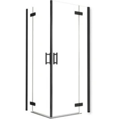 Schulte Eckeinstieg 4-tlg. Toura Pendelbar Schwarz 200 X 90 X 90 Cm Klar Hell -Badezimmerprodukte Geschäft 4060991070129 2053 2