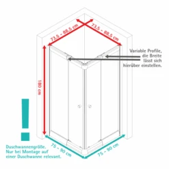 Schulte Eckeinstieg Mit Schiebetüren Sunny 180 Cm X 75-90 Cm Schwarz Klarglas 15 Schulte Eckeinstieg Mit Schiebetüren Sunny 180 Cm X 75-90 Cm Schwarz Klarglas -Badezimmerprodukte Geschäft 4060991070167 2053 VM 01