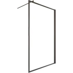 Schulte Walk In Frontteil Alexa Style 2.0 Dekor Frame Mattschwarz 200 X 90 Cm -Badezimmerprodukte Geschäft 4060991070884 2053 2