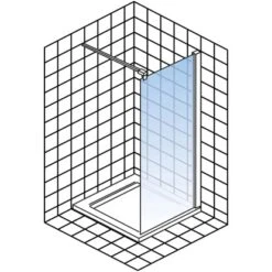 Schulte Walk In Frontteil Alexa Style 2.0 Dekor Frame Mattschwarz 200 X 90 Cm -Badezimmerprodukte Geschäft 4060991070884 2053 5