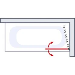 Schulte Badewannenfaltwand Komfort 1-tlg. Dekor Frame Mattschwarz 140 Cm X 80 Cm -Badezimmerprodukte Geschäft 4060991071249 2053 4