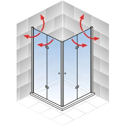 Schulte ExpressPlus Drehfalttür Eckeinstieg Garant 2.0 Chromoptik 200 X 80 Cm 5 Schulte ExpressPlus Drehfalttür Eckeinstieg Garant 2.0 Chromoptik 200 X 80 Cm – Bild 3