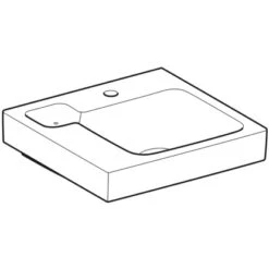 Geberit Waschbecken ICon 50 Cm Mit Dekoschale Links -Badezimmerprodukte Geschäft 4123 124150000 Perspective