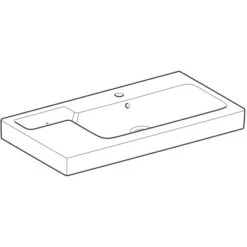 Geberit Waschbecken ICon 90 Cm Weiß Mit Ablage KeraTect -Badezimmerprodukte Geschäft 4123 124195600 Perspective