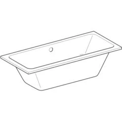 Geberit Rechteck-Badewanne Tawa Duo 170 Cm Weiß -Badezimmerprodukte Geschäft 4123 650470000 Perspective