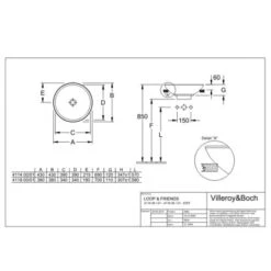 Villeroy & Boch Friends Halbeinbau-Waschbecken 43cm Pergamon M. ÜL CPlus -Badezimmerprodukte Geschäft 4123 vbtz 411400 411401p1