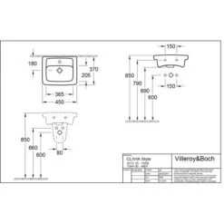 Villeroy & Boch Boch Ablaufhaube Subway Star White CeramicPlus-Beschichtung -Badezimmerprodukte Geschäft 4123 vbtz 4v3145 724400 5