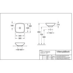 Villeroy & Boch Friends Aufsatzwaschbecken 38 Cm Pergamon Mit ÜL CPlus -Badezimmerprodukte Geschäft 4123 vbtz 514900 514901 5