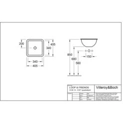 Villeroy & Boch Friends Einbauwaschbecken 40,5 Cm Pergamon Mit ÜL CPlus 5 Villeroy & Boch Friends Einbauwaschbecken 40,5 Cm Pergamon Mit ÜL CPlus -Badezimmerprodukte Geschäft 4123 vbtz 615610 615611 5