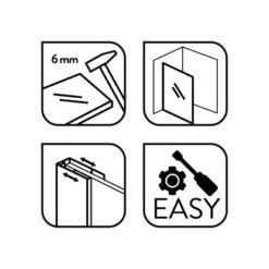 Baliv Duschabtrennung Walk-In DUK-120.80 120 Cm X 195 Cm Chrom -Badezimmerprodukte Geschäft 4250312111000 WEB02 270521
