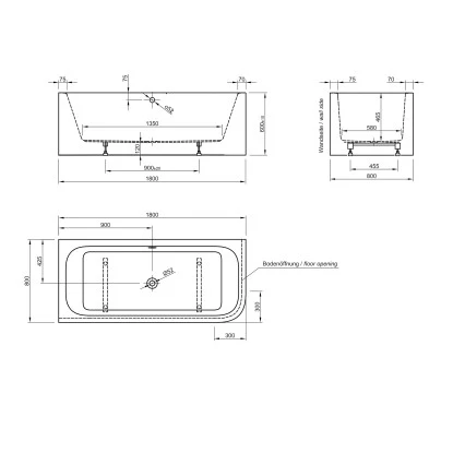 Ottofond Badewannen-Set Spirit 180 Cm Rechts Inkl. Ablaufgarnitur Und Armatur 5 Ottofond Badewannen-Set Spirit 180 Cm Rechts Inkl. Ablaufgarnitur Und Armatur – Bild 3