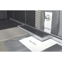 ESS Easy Drain Duschrinne M-Line 80 Cm Komplettset Sperrwasserhöhe 50 Mm -Badezimmerprodukte Geschäft 4850111 4850293 4850830 b2