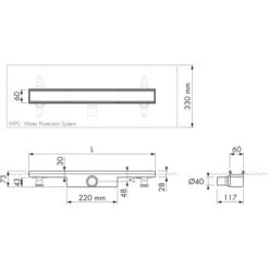 ESS Easy Drain Duschrinne Compact Fliese FF 90 Cm Sperrwasserhöhe 30 Mm -Badezimmerprodukte Geschäft 4855490 4855508 4855516 tz