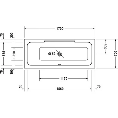 Duravit Badewanne DuraStyle 170 Cm X 70 Cm Rückenschräge Links Weiß 4 Duravit Badewanne DuraStyle 170 Cm X 70 Cm Rückenschräge Links Weiß – Bild 2