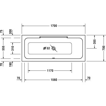 Duravit Badewanne DuraStyle 170 Cm X 70 Cm Rückenschräge Rechts Weiß 4 Duravit Badewanne DuraStyle 170 Cm X 70 Cm Rückenschräge Rechts Weiß – Bild 2
