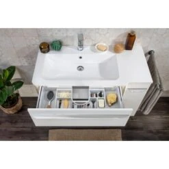 Fackelmann Marmor-Waschbecken 100 Cm Luxor Links -Badezimmerprodukte Geschäft 4 3254 79806 BeckenLuxor 3