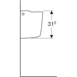 Geberit Renova Halbsäule Für Handwaschbecken Weiß KeraTect -Badezimmerprodukte Geschäft 515961 4123 das 762256 5