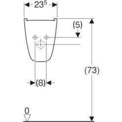 Geberit Renova Halbsäule Für Handwaschbecken Weiß KeraTect -Badezimmerprodukte Geschäft 515961 4123 das 762359 5