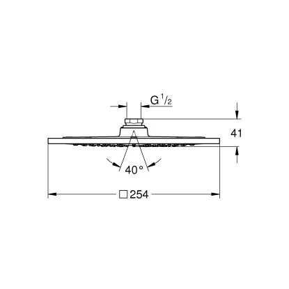 Grohe Kopfbrause Rainshower F-Series 10" Chrom 4 Grohe Kopfbrause Rainshower F-Series 10" Chrom – Bild 2