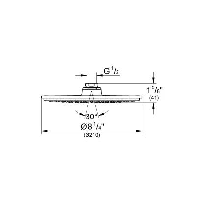 Grohe Kopfbrause Rainshower Cosmopolitan 210 Chrom 4 Grohe Kopfbrause Rainshower Cosmopolitan 210 Chrom – Bild 2