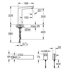 Grohe Infrarot-Elektronik Für Waschtisch Eurocube E Mit Mischung Chrom 7 Grohe Infrarot-Elektronik Für Waschtisch Eurocube E Mit Mischung Chrom -Badezimmerprodukte Geschäft 520086 4520 2101748