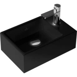 Villeroy & Boch Boch Handwaschbecken Memento 40 Cm Glossy Black Mit CeramicPlus