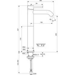 Ideal Standard Waschtischarmatur Ceraline Verlängerter Sockel O. Ablaufg. Chrom 15 Ideal Standard Waschtischarmatur Ceraline Verlängerter Sockel O. Ablaufg. Chrom -Badezimmerprodukte Geschäft 611299 3049 8