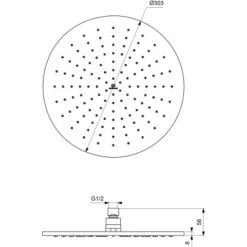 Ideal Standard Regenbrause Idealrain 30 Cm Silk Black -Badezimmerprodukte Geschäft 614234 3049 10