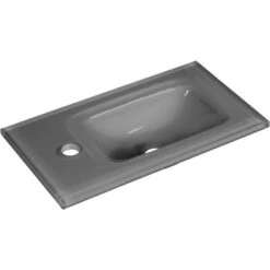 Fackelmann Glas-Waschbecken Für Gäste-WC 45 Cm Grau -Badezimmerprodukte Geschäft 66 3254 82407 glasbecken 2