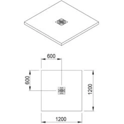 Bodenebenes Verfliesbares Duschelement 120 Cm X 120 Cm -Badezimmerprodukte Geschäft 674803 3209 3