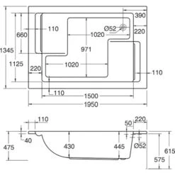 Ottofond Körperform-Badewanne Maharaja 195 Cm Weiß -Badezimmerprodukte Geschäft 6751002 3209 sk