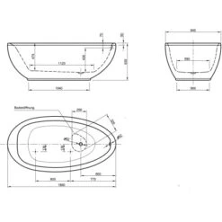 Freistehende Badewanne Somerset 185 Cm X 94,5 Cm Weiß -Badezimmerprodukte Geschäft 675591 3209 3