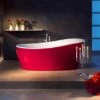 Freistehende Badewanne Aviva 180 Cm X 85 Cm Bordeaux-Weiß 2 Freistehende Badewanne Aviva 180 Cm X 85 Cm Bordeaux-Weiß -Badezimmerprodukte Geschäft 675614 3209 2