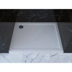 Baliv Duschwanne DW-90.110E Acryl In Steinoptik 90 Cm X 90 Cm Weiß -Badezimmerprodukte Geschäft 700710238676 AB01 190221 L