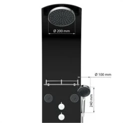 Eisl Duschpaneel Karibik 3 In 1 Mit Regendusche Sechs Massagedüsen Schwarz -Badezimmerprodukte Geschäft 7663602 2759 4