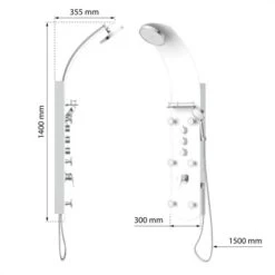 Eisl Duschpaneel Karibik 3 In 1 Mit Regendusche Sechs Massagedüsen Weiß -Badezimmerprodukte Geschäft 7663628 2759 3
