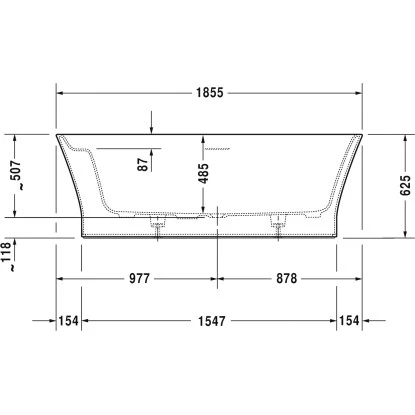 Duravit Badewanne Cape Cod 185 Cm X 88,5 Cm Freistehend Mit Rückenschräge Weiß 4 Duravit Badewanne Cape Cod 185 Cm X 88,5 Cm Freistehend Mit Rückenschräge Weiß – Bild 3