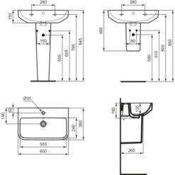 Ideal Standard Waschtisch I.life S 60 Cm Weiß 17 Ideal Standard Waschtisch I.life S 60 Cm Weiß -Badezimmerprodukte Geschäft 8014140491569 3049 VM 08