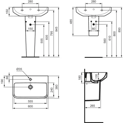 Ideal Standard Waschtisch I.life S 60 Cm Weiß 10 Ideal Standard Waschtisch I.life S 60 Cm Weiß – Bild 8