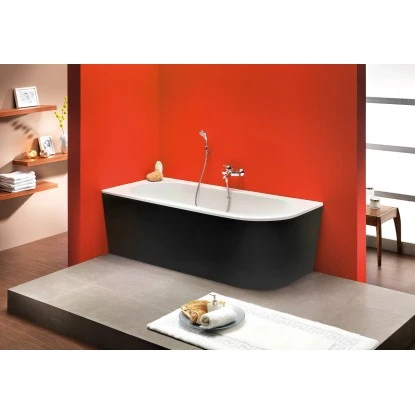 Ottofond Eck-Badewanne Modena Corner Rechts 178 Cm Schwarz-Weiß 4 Ottofond Eck-Badewanne Modena Corner Rechts 178 Cm Schwarz-Weiß – Bild 2