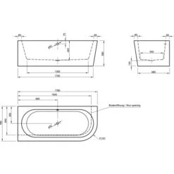 Ottofond Eck-Badewanne Modena Corner Rechts 178 Cm Schwarz-Weiß 7 Ottofond Eck-Badewanne Modena Corner Rechts 178 Cm Schwarz-Weiß -Badezimmerprodukte Geschäft 8203192 3209 3