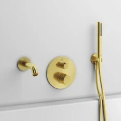 Ideal Standard Handbrause Idealrain Atelier Stick Gold Metall -Badezimmerprodukte Geschäft 887295 3049 5
