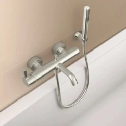 Ideal Standard Handbrause Idealrain Atelier Stick Silver Metall -Badezimmerprodukte Geschäft 887304 3049 5