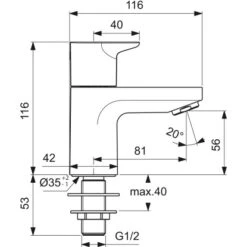 Ideal Standard Standventil Ceraplan Chrom 9 Ideal Standard Standventil Ceraplan Chrom -Badezimmerprodukte Geschäft 887362 3049 4