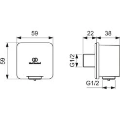 Ideal Standard Brauseschlauchanschluss Idealrain Atelier Grey Eckig Aufputz 13 Ideal Standard Brauseschlauchanschluss Idealrain Atelier Grey Eckig Aufputz -Badezimmerprodukte Geschäft 887958 3049 6