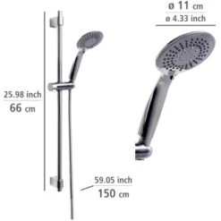 Wenko Brauseset Young Chrom -Badezimmerprodukte Geschäft 903234 1068 07