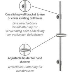 Wenko Duschstange Basic Chrom -Badezimmerprodukte Geschäft 903254 1068 02