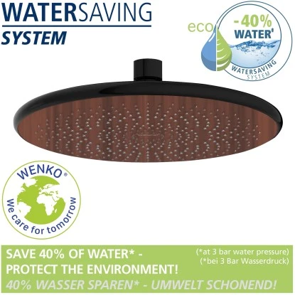 Wenko Regenduschkopf Watersaving Wood Ø 22,5 Cm 4 Wenko Regenduschkopf Watersaving Wood Ø 22,5 Cm – Bild 2