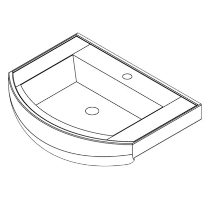 Fackelmann Waschbecken 65 Cm A-VERO Weiß 4 Fackelmann Waschbecken 65 Cm A-VERO Weiß – Bild 2